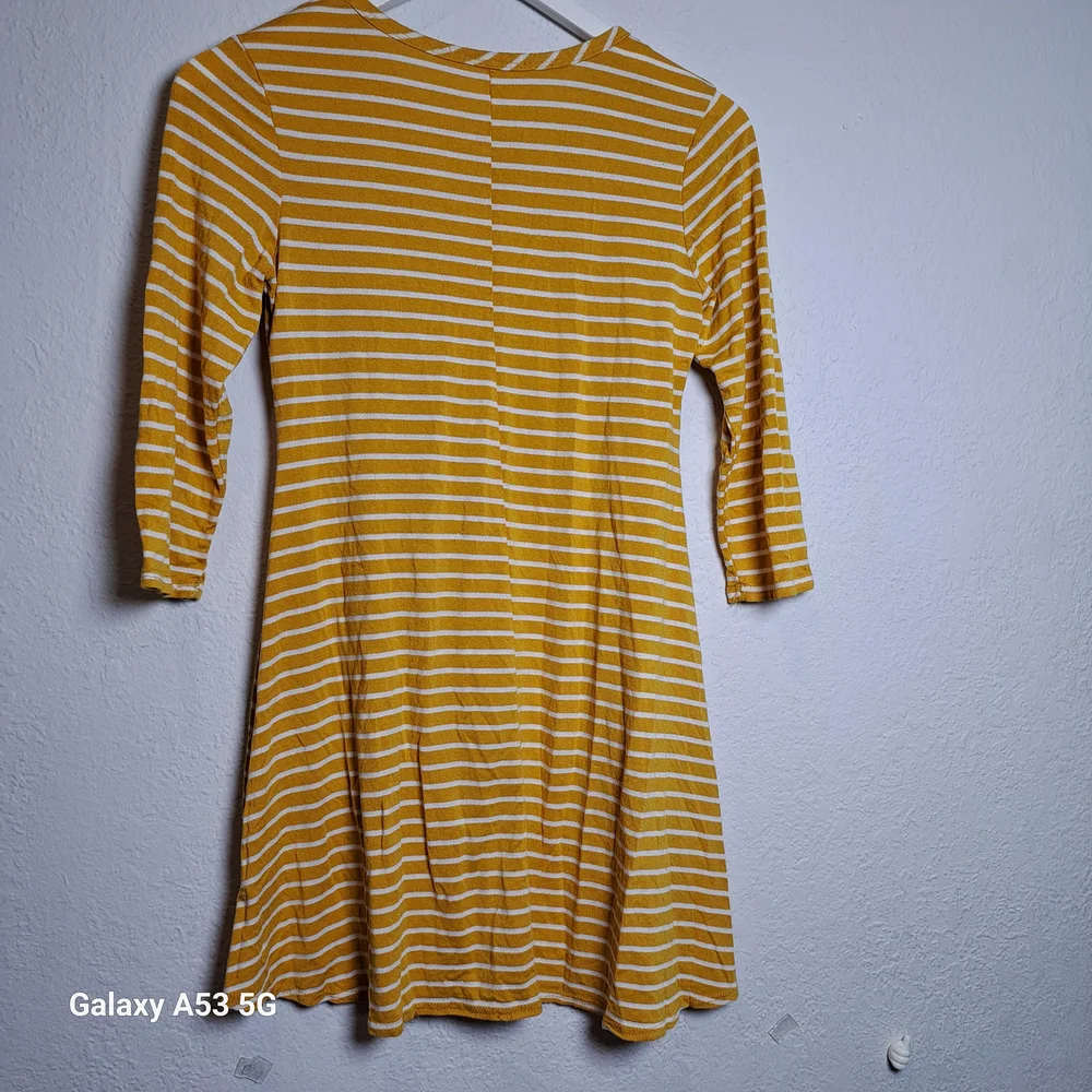 Forever Rose Charming Yellow Striped Dress